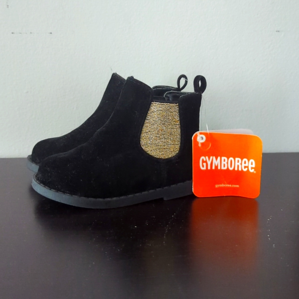 GYMBOREE baby's black and gold boots